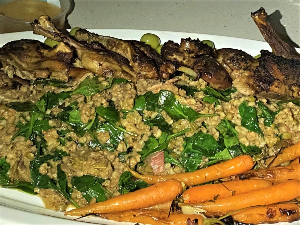 duck with barley risotto