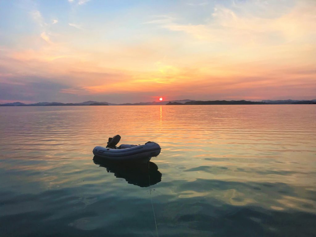 Tender-at-sunset-pic